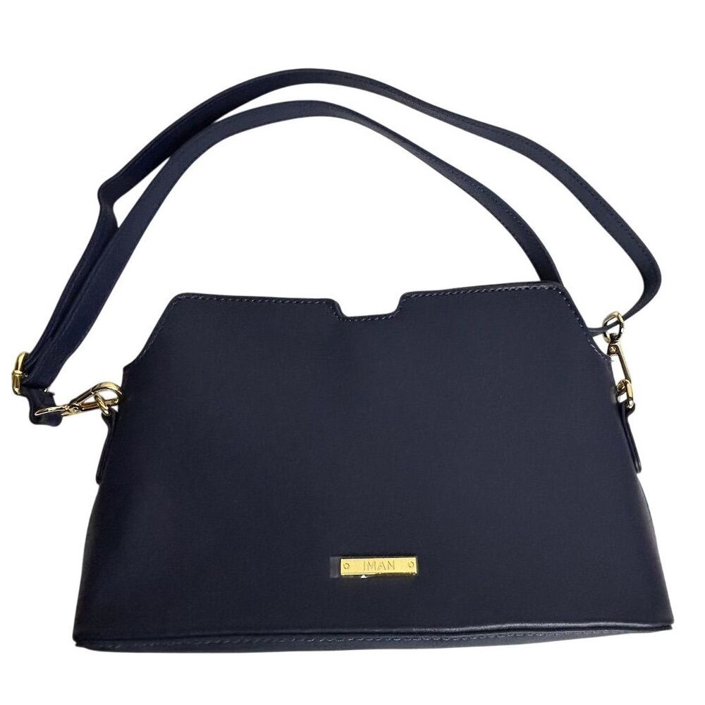 IMAN Women's Navy Crossbody Bag Medium Adjustable Strap
